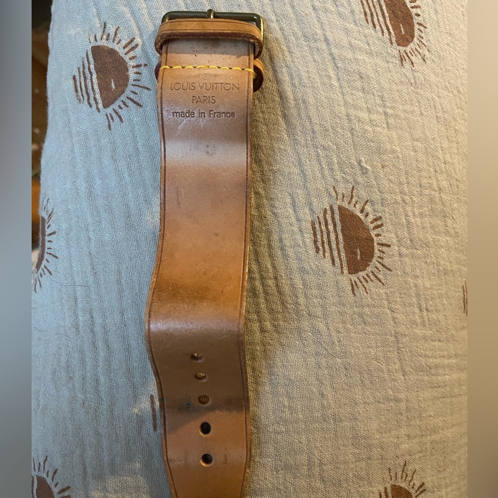 Louis Vuitton Tan Leather Cuff Bracelet - Picture 2 of 5